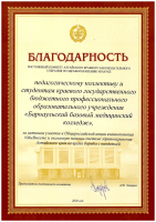 Благодарность за активное участие в Общероссийской акции взаимопомощи #Мы вместе